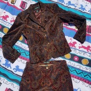 Vintage Ralph Lauren 2pc velvet suit